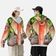 thumbnail image 4 of Fotbe Cobra Snake Chaqueta con Protección Solar UPF 50+ para Hombre y Mujer, Camisa con Capucha y Bolsillos-X-Large, 4 of 7