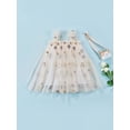 thumbnail image 2 of StylesILove Baby Toddler Girls Sleeveless Rainbow Mesh Tulle Star Tutu Dress Birthday Wedding Party Sundress Outfit (18-24 Months, Ivory & Sequin Star), 2 of 7
