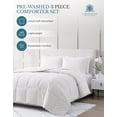 thumbnail image 2 of Casa Platino Twin Comforter Set - Pre-Washed Twin Bed Comforter Set - Twin Ultra Soft Bed Set Twin - Brushed Microfiber Twin Bedding Sets - Breathable Twin Bed Set - Cozy Twin Bedding – White, 2 of 9