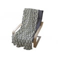 thumbnail image 4 of Ikat Soft Flannel Fleece Throw Blanket, Pale Toned Indonesian Traditional Ogee Shapes South Abstract Vintage, Cozy Plush for Indoor and Outdoor Use, 50" x 70", Grey Yellow White, by Ambesonne, 4 of 6