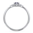 thumbnail image 4 of Birthstone Oval Ring with Shoulder Accents - Blue Sapphire (September), 4 of 5