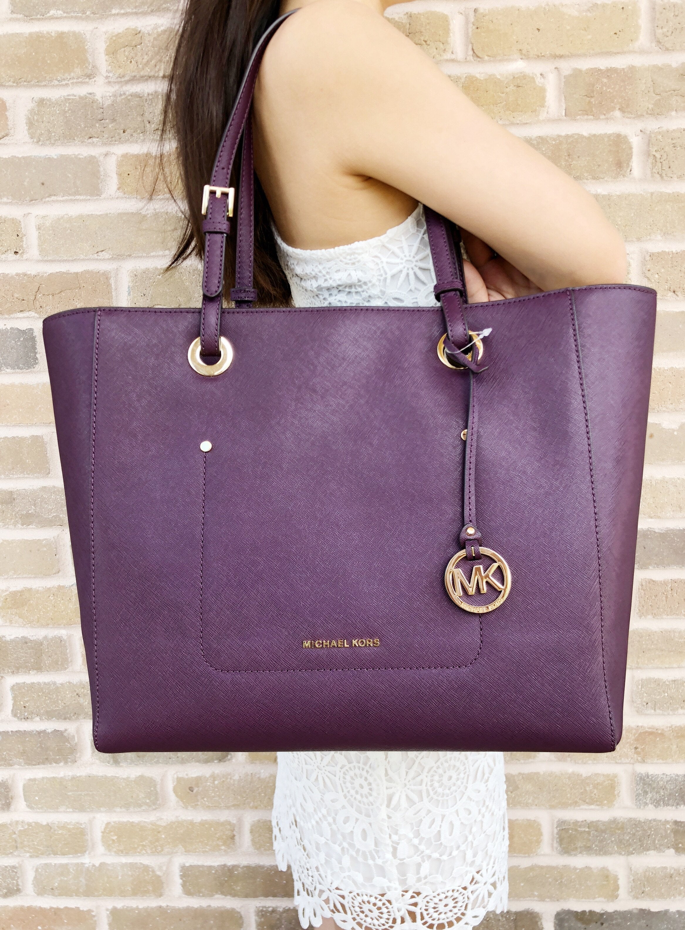 purple michael kors handbags