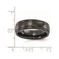 thumbnail image 6 of Titanium Edward Mirell Black Ti Hammered 7mm Band (Size 7.5) Made In United States emr134-7.5, 6 of 6
