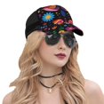 thumbnail image 5 of Disketp Colorful Floral2 Print Trucker Hat Men Women - Mesh Baseball SnapBack Cap, 5 of 7