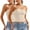 Beige, variant on Ltctricy Crop Tube Tops for Women 2 Pc Trendy Cropped Strapless Sleeveless Slim Bandeau Shirts Summer Going out Tops