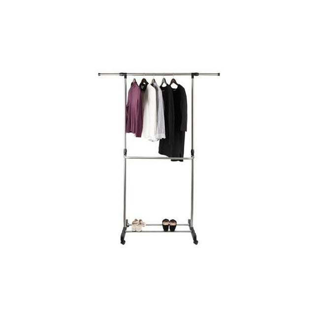 Utopia Alley R5SS 54 in. 2 Tier Adjustable Clothes Garment Rack, Chrome