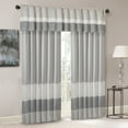 thumbnail image 2 of Madison Park Amherst Stripes 50" x 18" Pintuck Window Valance Grey, 2 of 5