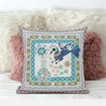 thumbnail image 2 of Amrita Sen Designs  18 x 18 in. Love Your Vase Peacock Broadcloth Indoor & Outdoor Zippered Pillow - Light Green, Beige & Pink, 2 of 6