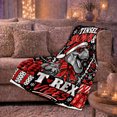 thumbnail image 6 of T-Rex Wearing Santa Hat Sunglasses Christmas Dinosaurs Humorous, Festive Holiday Scene, Warm Flannel Blanket for Living Room and Reading Nook, Art Lovers Christmas Gift, Festive Home Decor, 6 of 9