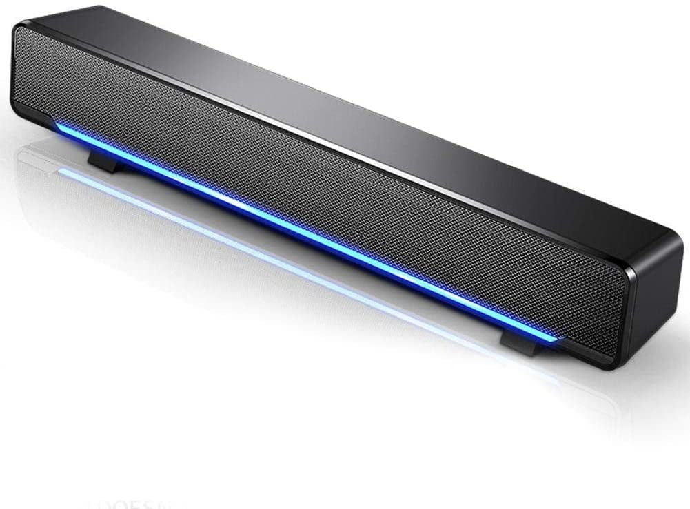 Soundbar, Wired Computer Speaker USB Powered with Breathing LED Light
