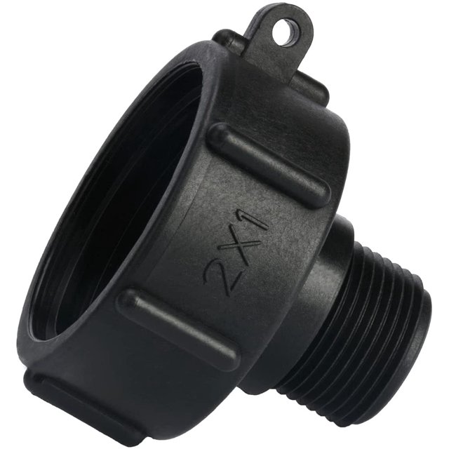 GDRHVFD | Adaptador de tanque Ibc Conector de grifo de manguera de plástico S60X6 Tapa de rosca gruesa a adaptador de grifo de agua de 1/2"para adaptador de tonelada de válvula Ibc-1Zoll