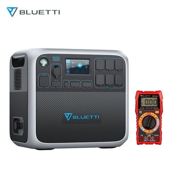 Bluetti AC200P Portable Power Station, 2000Wh Capacity Solar Generator, W/Multimeter,2000W AC Output (4800W Peak), for Outdoor Camping, RV Travel, Home Use