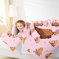 thumbnail image 3 of Erosebridal Pink Axolotl Brown Capybara 7-Piece Bedding Comforter Set For Kids,Cute Animals King Bedding Sets For Capybara Lovers ,Reversible Pink, 3 of 7