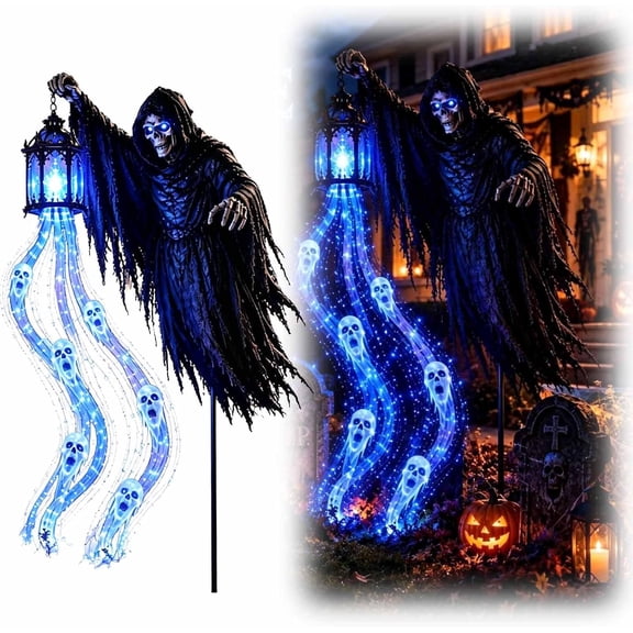 Halloween Soul Harvester Animated Garden Light for Front Yard Outdoor Decor