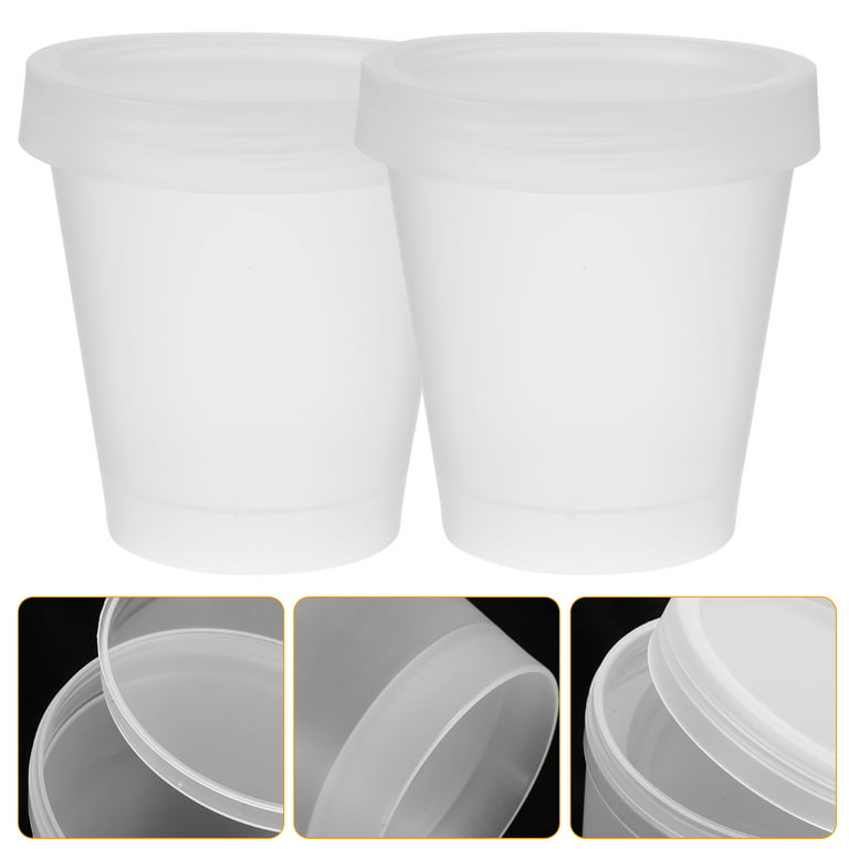 ZhenJue Ice Cream Storage Cups | Ice Cream Containers | BPA Free Food Grade  Borosilicate Glass Reusable Milk Glass For Fruit Puree