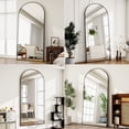 thumbnail image 3 of Mirrasia 71" x 30" Arched Full Length Mirror With Stand Floor Mirror, Black, 3 of 8