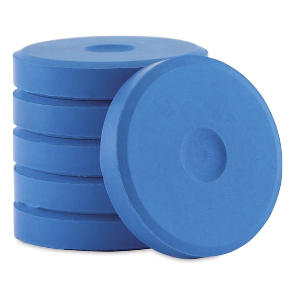 Richeson Tempera Cakes - Fluorescent Blue, Pkg of 6