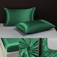 thumbnail image 4 of Tyidzon Bedding Soft Solid Matte Satin Hotel Luxury Sheet Set Dull Deep Pocket Fitted Sheet Flat Sheet Pillowcase, 4 of 6