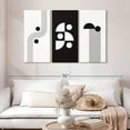 thumbnail image 2 of Elephant Stock Geometric Mountain Ii Bw Wall Art - Horizontal Multi Panel Canvas - Dining Room Wall Decor - Abstract Multi Panel - White And Black Decor - 50" x 32", 2 of 8