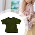 thumbnail image 6 of Rushawy 1/6 Female T Shirt, Handmade Doll Clothes Short Sleeves Costume for 12in Figures Green, 6 of 9