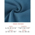 thumbnail image 5 of Unique Bargains Women's Polo Sweater Top V Neck Long Sleeve Ribbed Knit T Shirt L Blue, 5 of 6