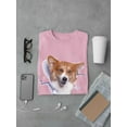 thumbnail image 3 of Corgi Peaking Out T-Shirt Men -Image by Shutterstock, Male Medium, 3 of 4