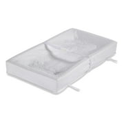 L.A. Baby Polyester Easy to Clean Embossed Cover Waterproof Diaper Changing Pad, White