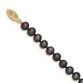 thumbnail image 4 of Auriga Fine Jewelry 14K Yellow Gold 6-7mm Black Pearl Necklace 20 inch for Women, 4 of 5