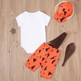 thumbnail image 4 of EnJoCho Boys Casual Short Sleeve Shirt And Shorts Set Baby Boys Birthday Outfit Toddler Romper Tops Dog Bone Shorts Hat Historical Stone Age Outfits, 4 of 8