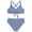 Blue, variant on Nwiuh Girls Swimsuit Teen Crisscross Tie Back Bikini Sets Two Piece Bathing Suit Kids Swimwear (Hot Pink, 11-12 Years)