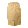 thumbnail image 6 of Bloomae Bermuda Shorts for Women Plus Size Casual Drawstring Elastic Waist Comfy Beach Lounge Short Pants Loose Fit Stretch Athletic Pocket Shorts for Running Golf Hiking Travel Khaki XL, 6 of 9