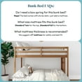 thumbnail image 4 of Now Furniture Wooden Twin over Full Bunk Bed for Kids, Textured Pecan, 4 of 7
