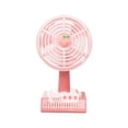 thumbnail image 2 of YYV Fruit Print Rechargeable Desktop Fan Three-Speed Quiet Motor Adjustable Tilt Cartoon Table Fan USB Rechargeable Portable Cooling Fan for Dorm Office Home Summer Use, 2 of 6