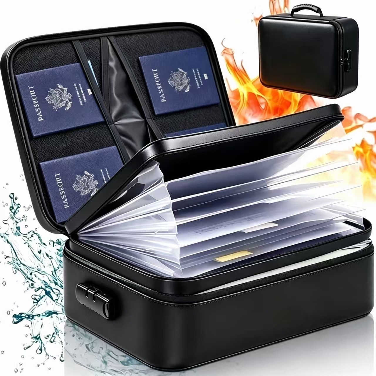 Anunu Fireproof Document Bag with Lock photo 1