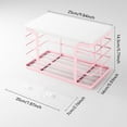 thumbnail image 3 of Small Grocery Bag Holder,Wall Mount Trash Bag Holder Dispenser with Bamboo Top,Suitable for Garbage Bags of 100 Rolls under 13 Gallons,Pink, 3 of 8