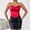 Red, variant on Women Bustier, Vintage Floral Corset Tops, Halter Crop Tops, Boned Bustier Bodyshaper for Party Club