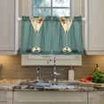 thumbnail image 2 of Yayeee Kitchen Curtains Tier Pair Light Filtering 27"x36" Rod Pocket Short Cafe Window Panel, Beige Martini, 2 of 7