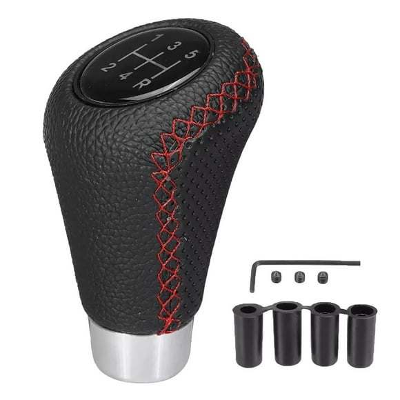 Car Gear Shift Knob 5 Speed Auto Manual Gear Lever Shifter Knob PU Leather