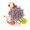 Gray, variant on 2. Multicolor Nursery Toy Featuring Gentle Sounds, Detachable Rings for Cognitive Play & Secure StrollerAttachment