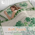 thumbnail image 3 of St. Patrick's Day Full Size Comforter Set, Gradient Green Lucky Shamrock Plaid Linen Texture Bedding for All Seasons, 4 Pcs Bed Set, 1Quiltcover (86"x86") ,1Sheet(80"x116"), 2Pillowcases (30"x20"), 3 of 12