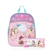 Princess Child 11 inch All Occasion Backpack with Pencil Case for Kids - Pink Shoulder Bag for Girls