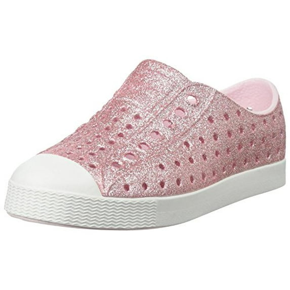 Native 13100112-6805: Jefferson Bling Milk Pink Shell White Toddlers Slip-Ons (13 M US Toddler)