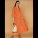 thumbnail image 5 of Vestido Bohemio con Cuello en V, Mangas Acampanadas y Bordado de Encaje para Mujer (2025) Color Naranja XXL, 5 of 9