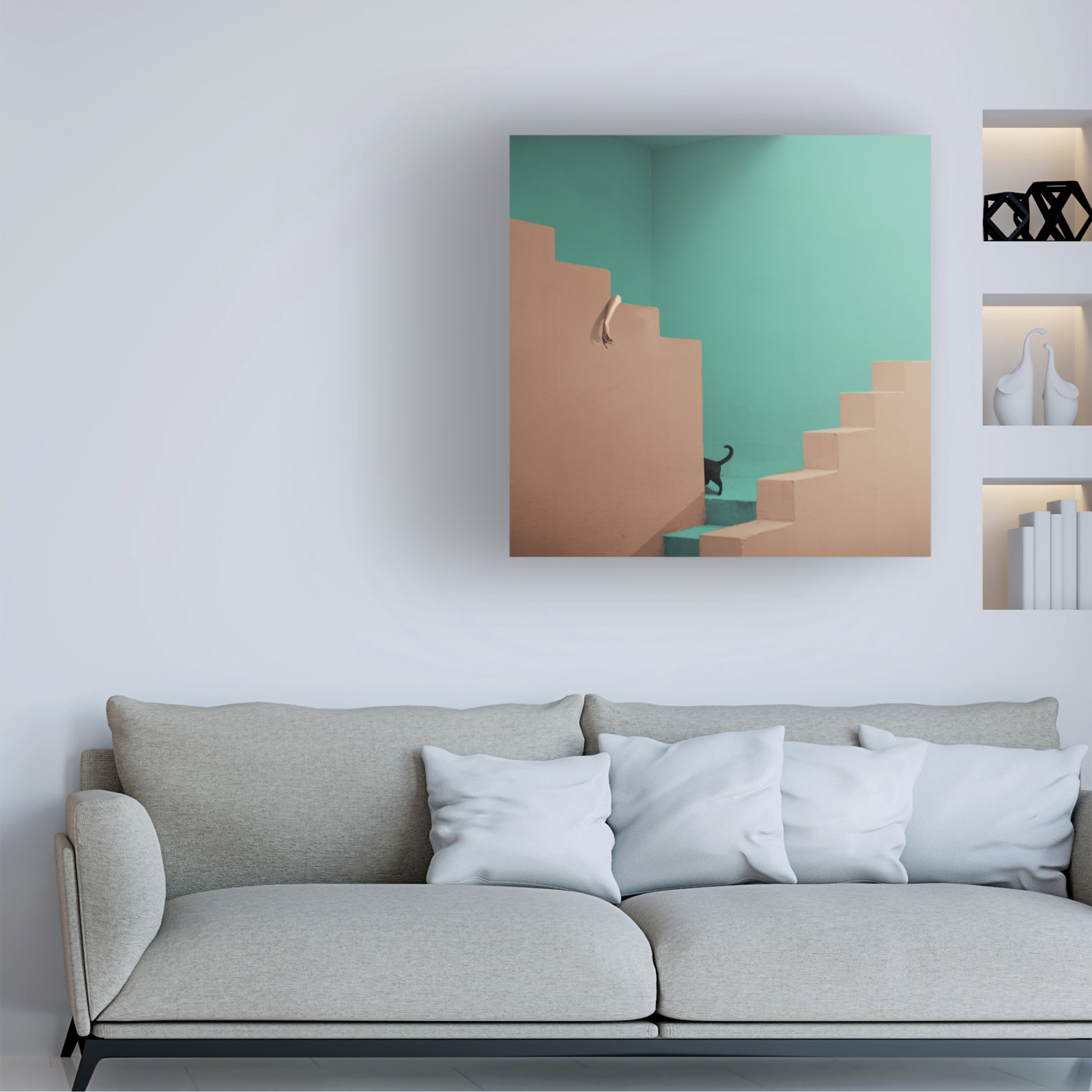 Canvas Wall Art - Hardibudi  'Seek And Ye Shall Find  X' Wall Art for Living Room, Bedroom, or Office D?cor by Trademark Fine Art - 24 x 24 Inches