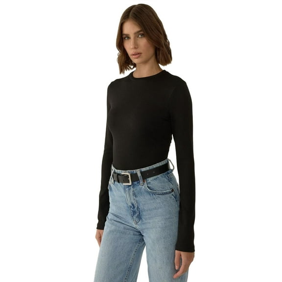 Slim Fit Long Sleeve Crew Neck Bodysuit