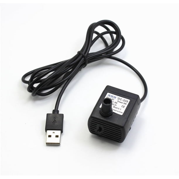 Dispensador de agua para mascotas, bomba de agua USB, cargador de tesoro, bomba sumergible en miniatura para rocalla