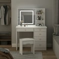 thumbnail image 5 of WIAWG 39.4" Modern Vanity Set with Mirror and Lights Makeup Dressing Table with Drawers White, 5 of 7