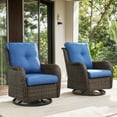thumbnail image 3 of Bellefurn Outdoor Swivel Rocker Chairs Set of 2,Patio Wicker Swivel Glider Chairs Patio Rocking Chairs with Side Table Patio Furniture Set for Porch Deck Backyard Garden, 3 of 11