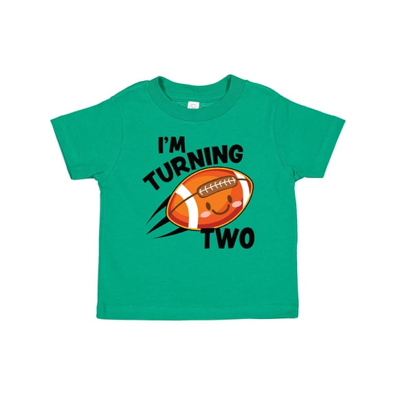 Inktastic Birthday I'm Turning Two with Football Boys or Girls Baby T-Shirt