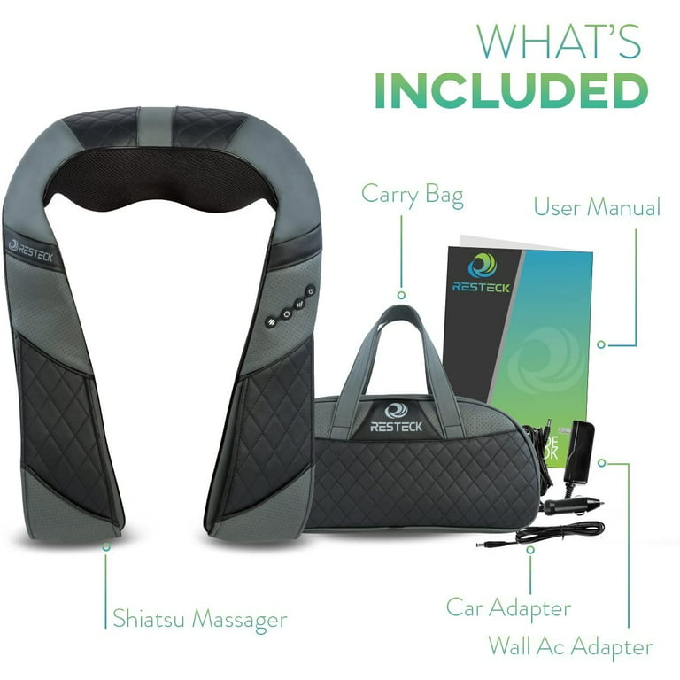 Resteck Electric Shiatsu Massager for Neck and Back with Heat